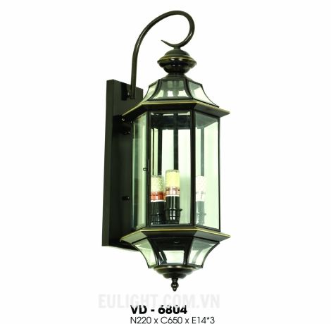 đèn tường đồng  thân đen VD6804
