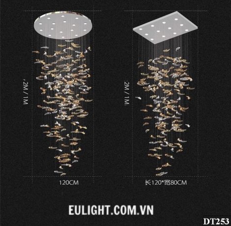 đèn thả hình cá heo LUXURY DT299