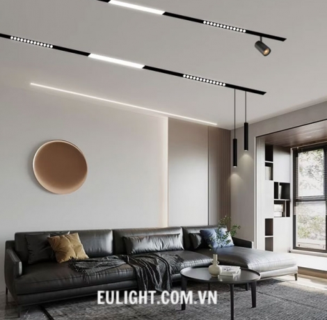 đèn rọi gắn thanh ray nam châm âm  RNC04